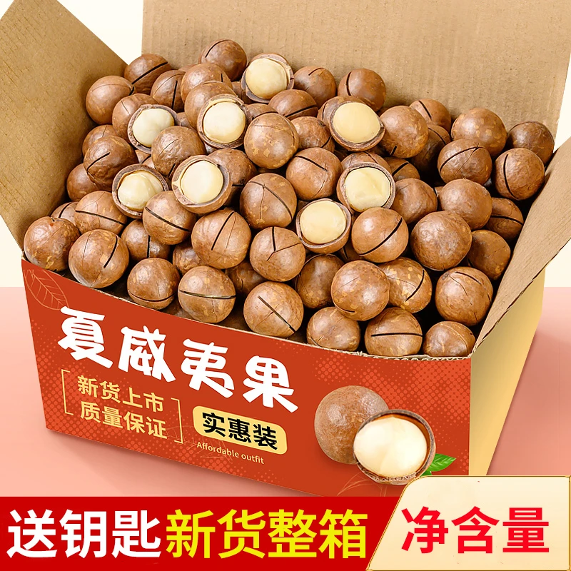 【整箱10斤】特大奶香夏威夷果整箱批发5斤装坚果干果孕妇零食/500g