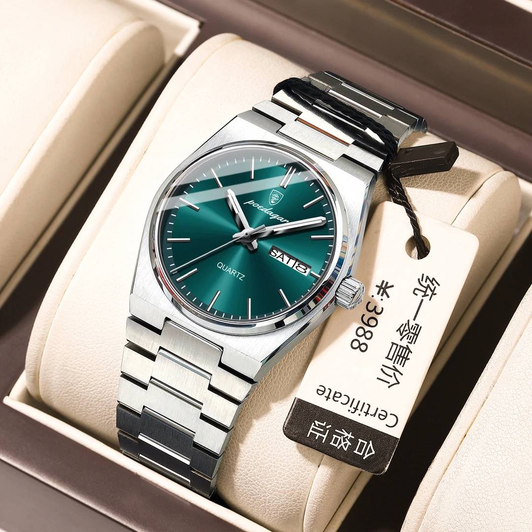 柏达茄爆款女士手表防水夜光女表时尚潮流双日历超薄手表高档简约