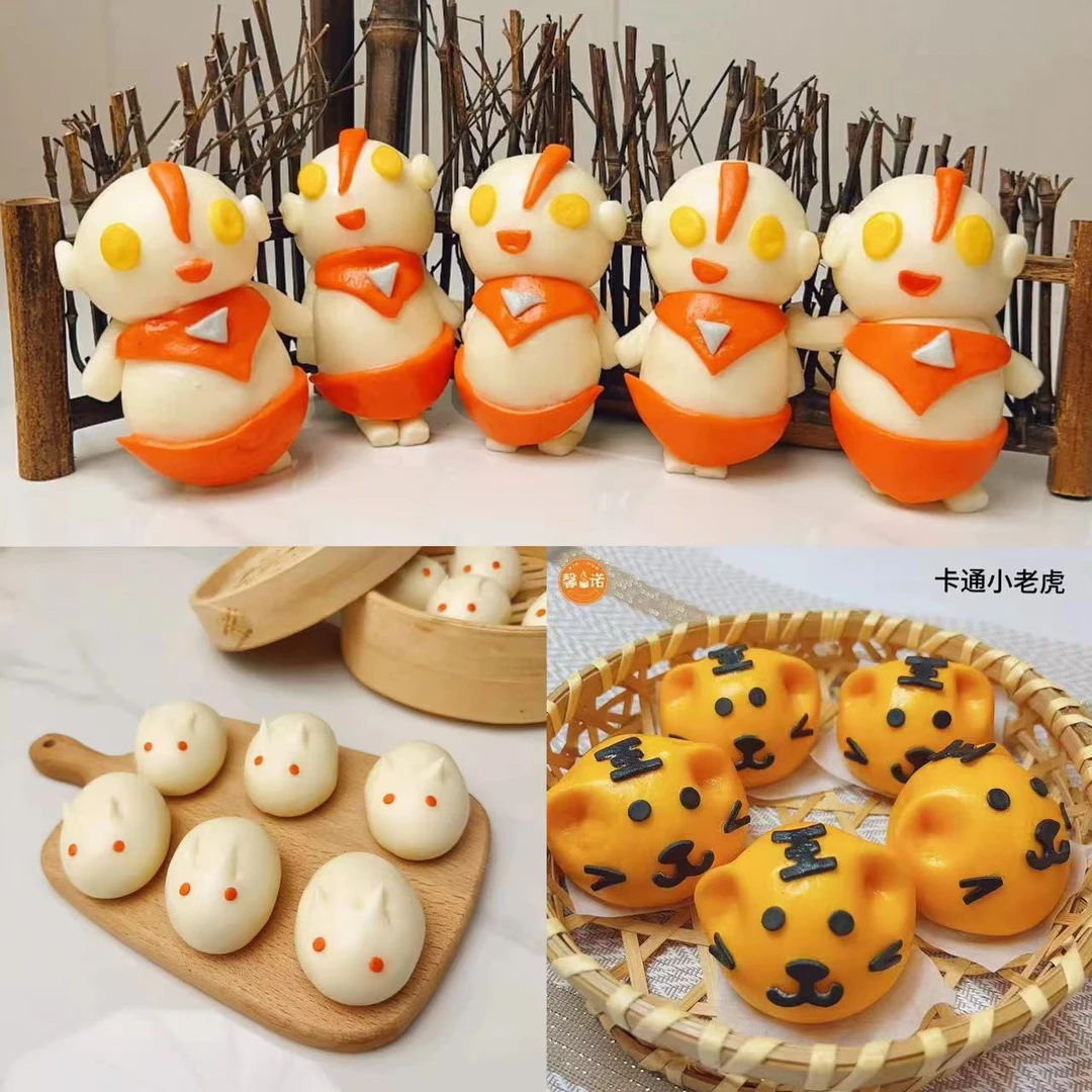 奶黄口味组合(25个)(奥特曼+玉兔+老虎包)