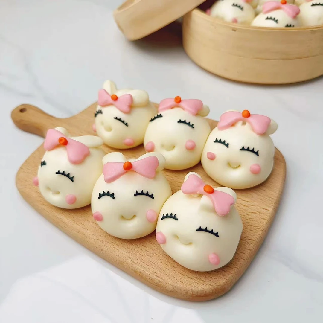 【奶黄馅】兔小馨  三袋360g（12个）纯手工儿童营养早餐卡通馒头