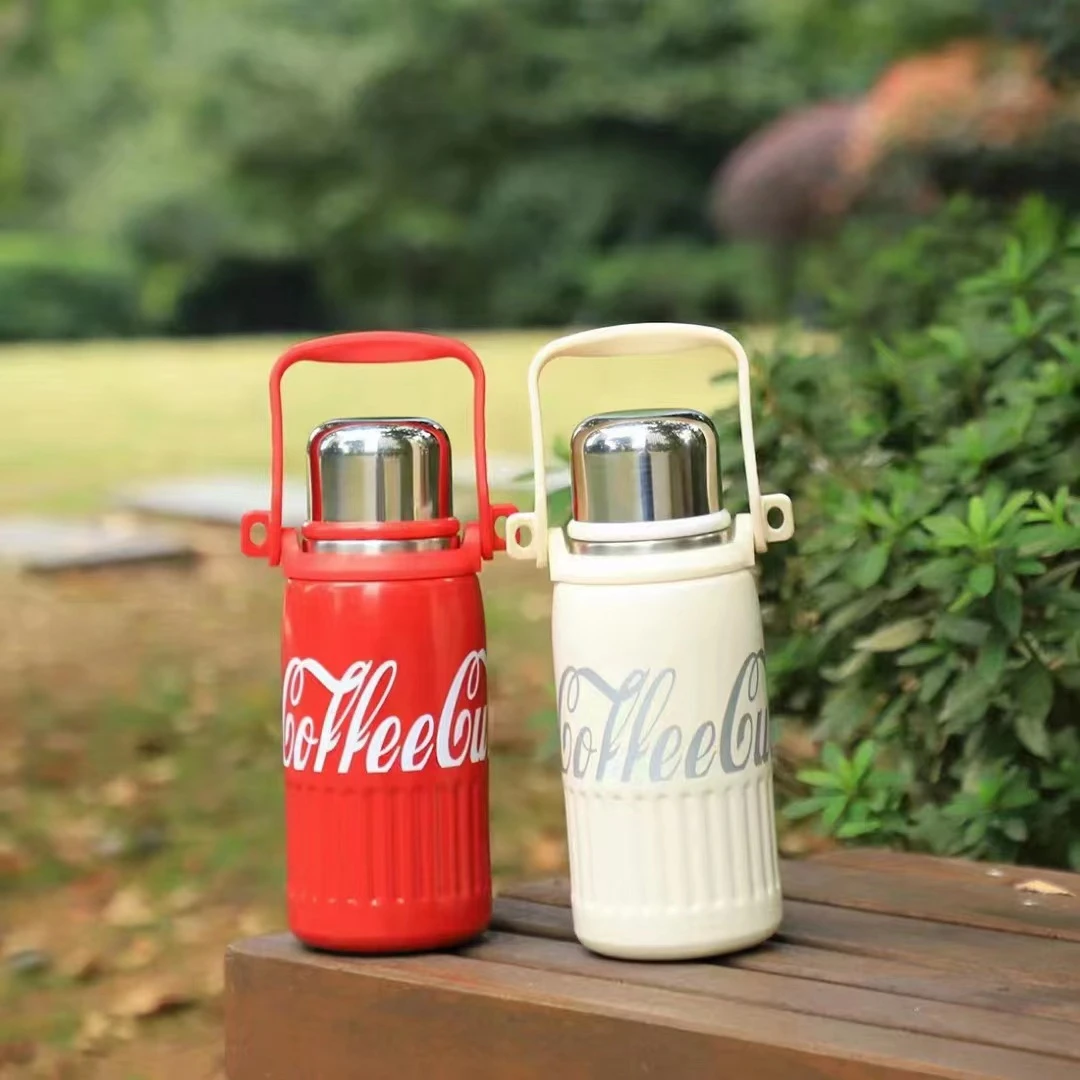 【耳东陈补贴】新款316不锈钢大容量弹跳盖可口可乐同款