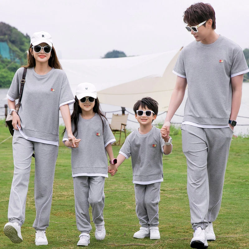 亲子装夏款时尚一家三口四口母女2025新款休闲洋气高端炸街母子装