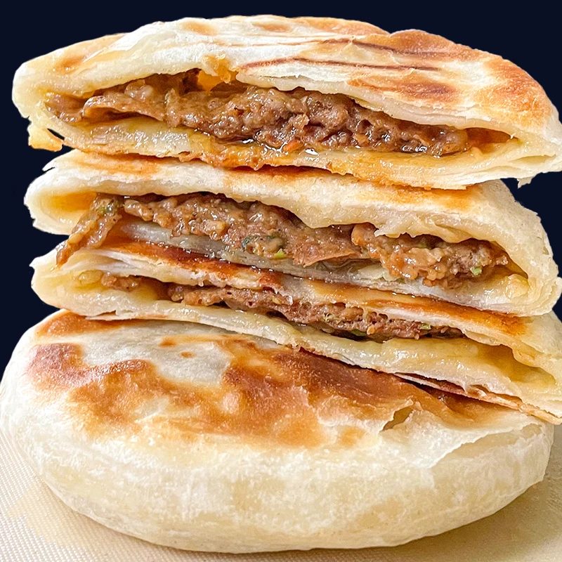 麦也食品【6袋】酥皮馅饼300g黑椒牛肉 猪肉大葱馅半成品早餐煎饼