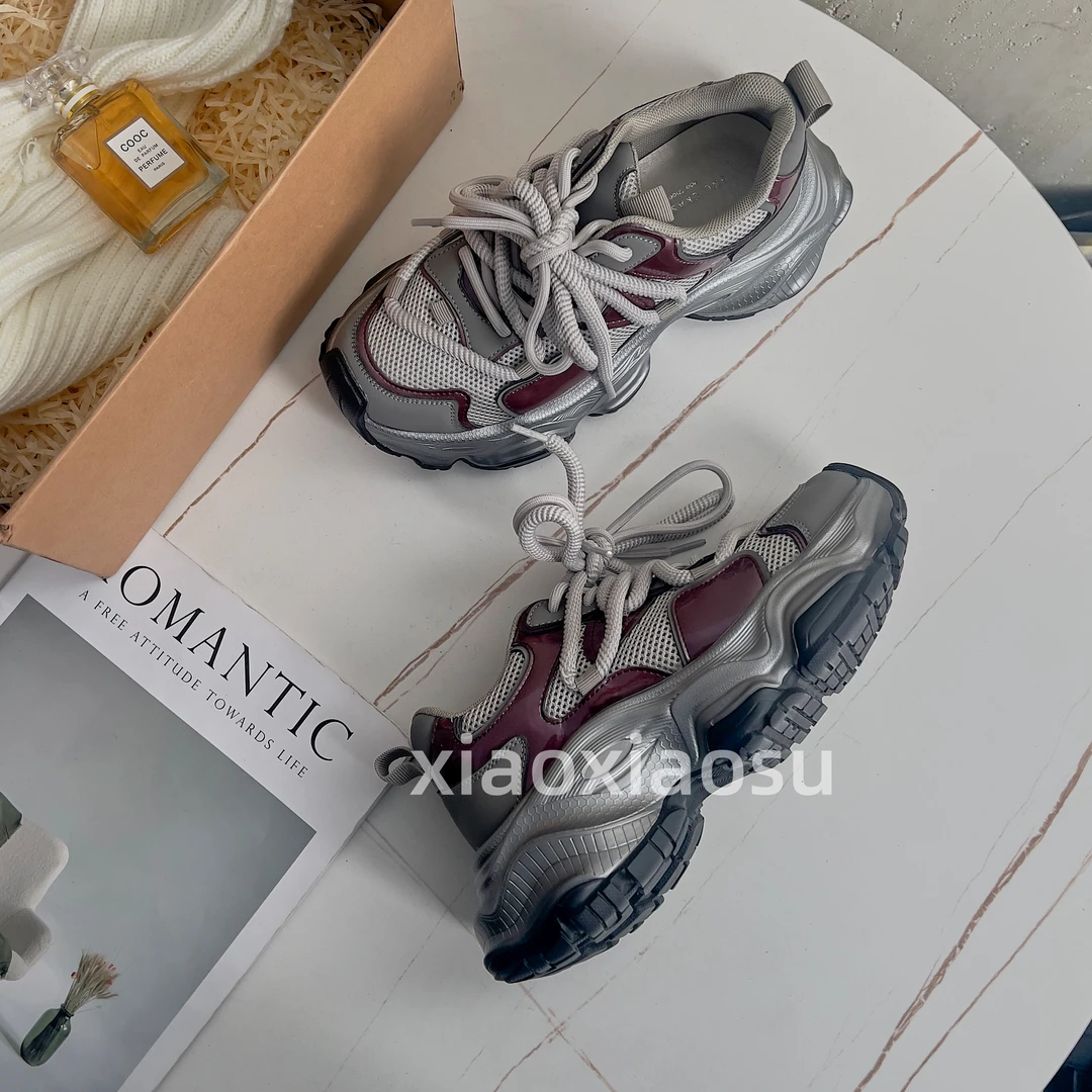 小小苏【格雷系】新款时尚百搭老爹鞋ins潮走秀厚底运动休闲鞋