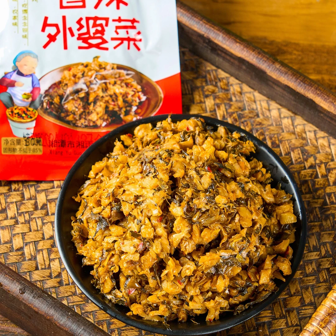 湘雨果湘西外婆菜80克便携包装方便携带零食加工菜品湘菜香辣麻辣