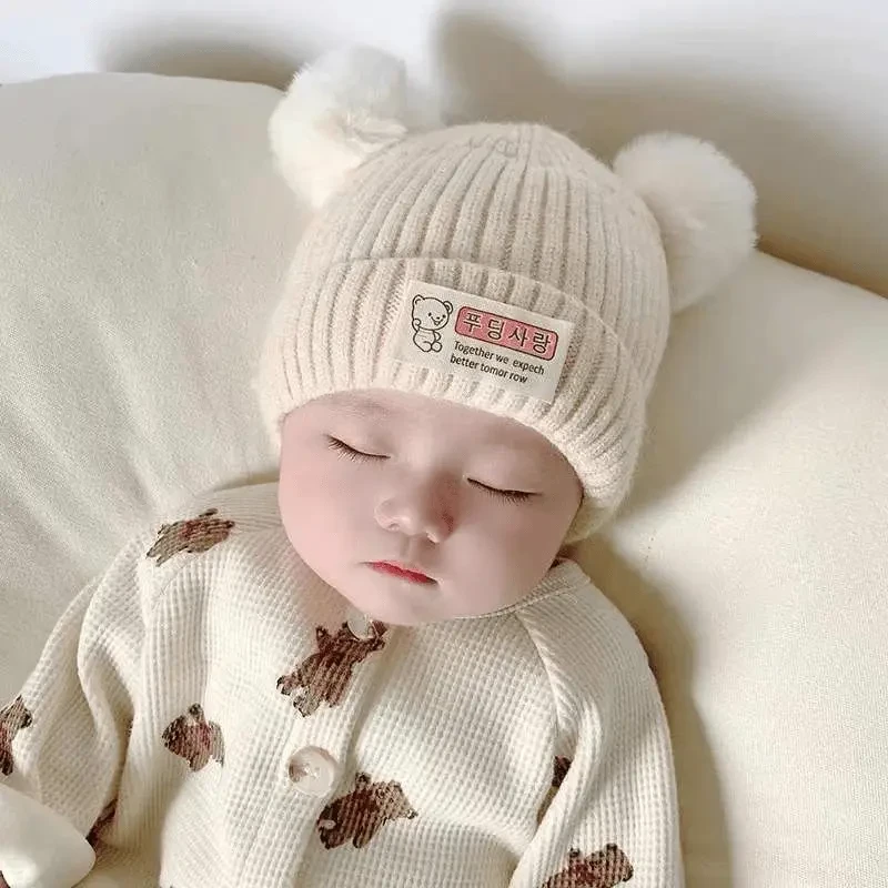 婴儿冬季可爱超萌新生婴幼儿胎帽男女宝宝毛线帽初生针织帽儿童