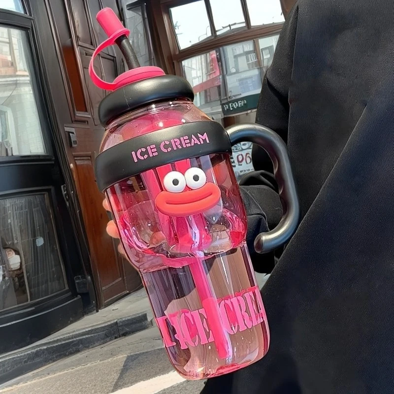 女生高颜值大容量杯子2025巨无霸新款吸管杯水杯夏天爆款小众可爱