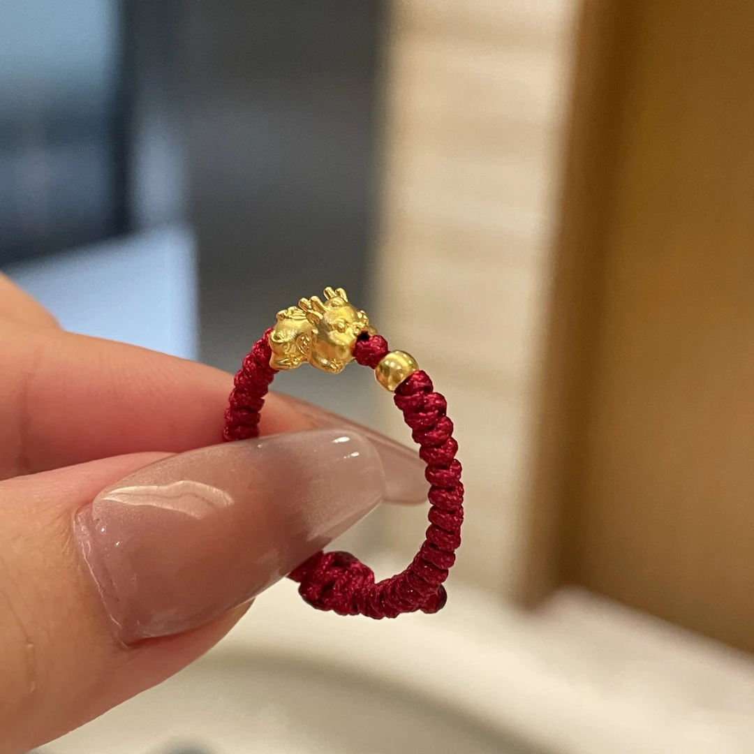 足金999貔貅宝宝低预算3D硬金工艺DIY配件可爱甜美吸睛低克重送礼