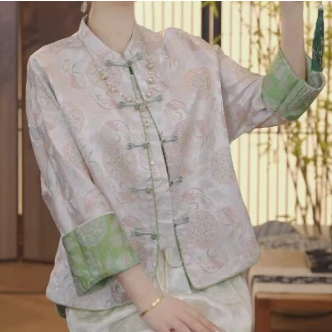 祥云玉兔｜秋季新款新中式国风重磅上衣外套-2024C5057-校校