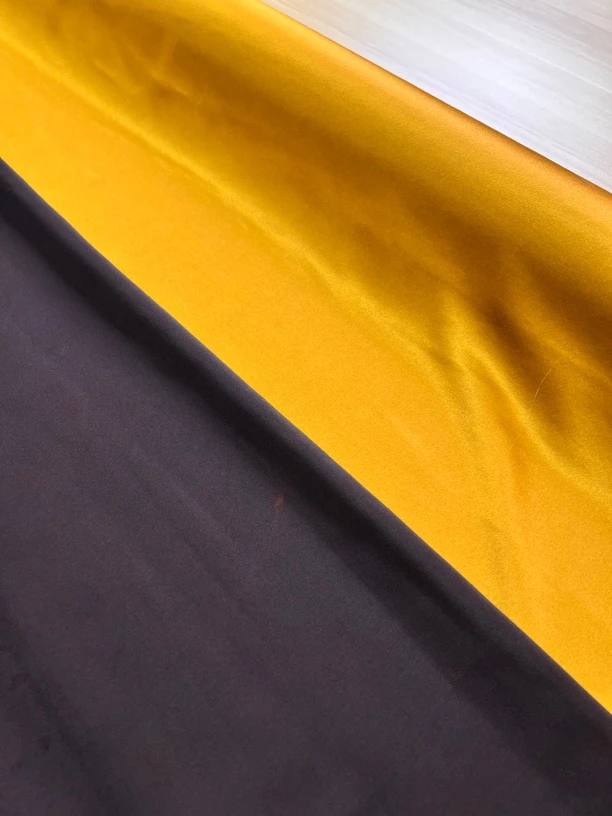 重缎黑金香云纱满分桑蚕丝114门幅40姆米0.5米链接