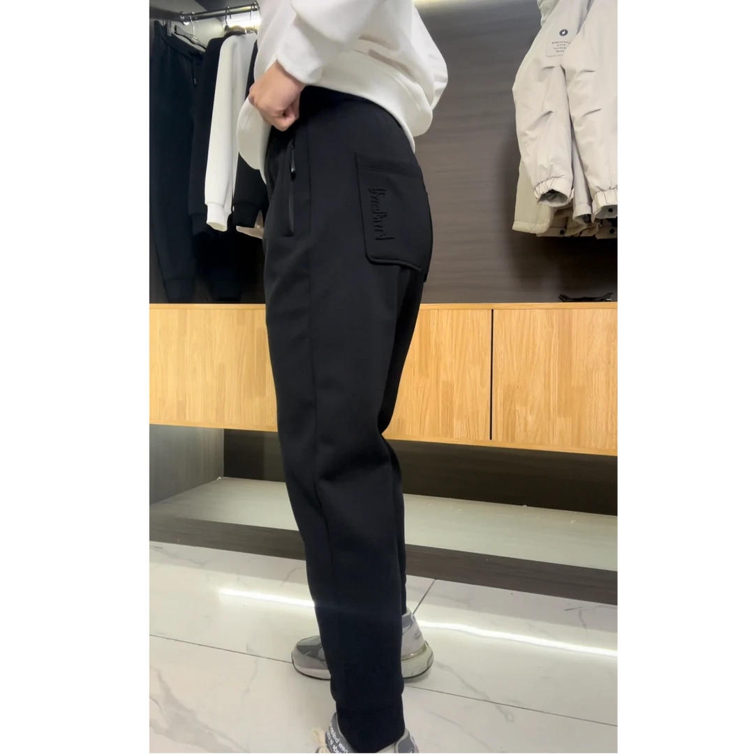 2024秋冬新款束脚刺绣加厚卫裤