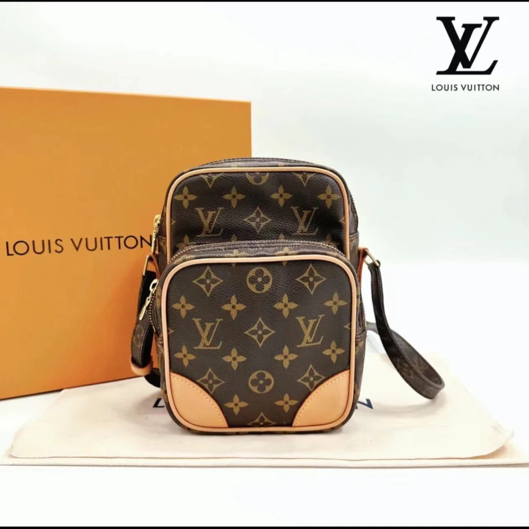 99新 LouisVuitton/路易威登 中古竖版双层相机包16/单肩斜挎包