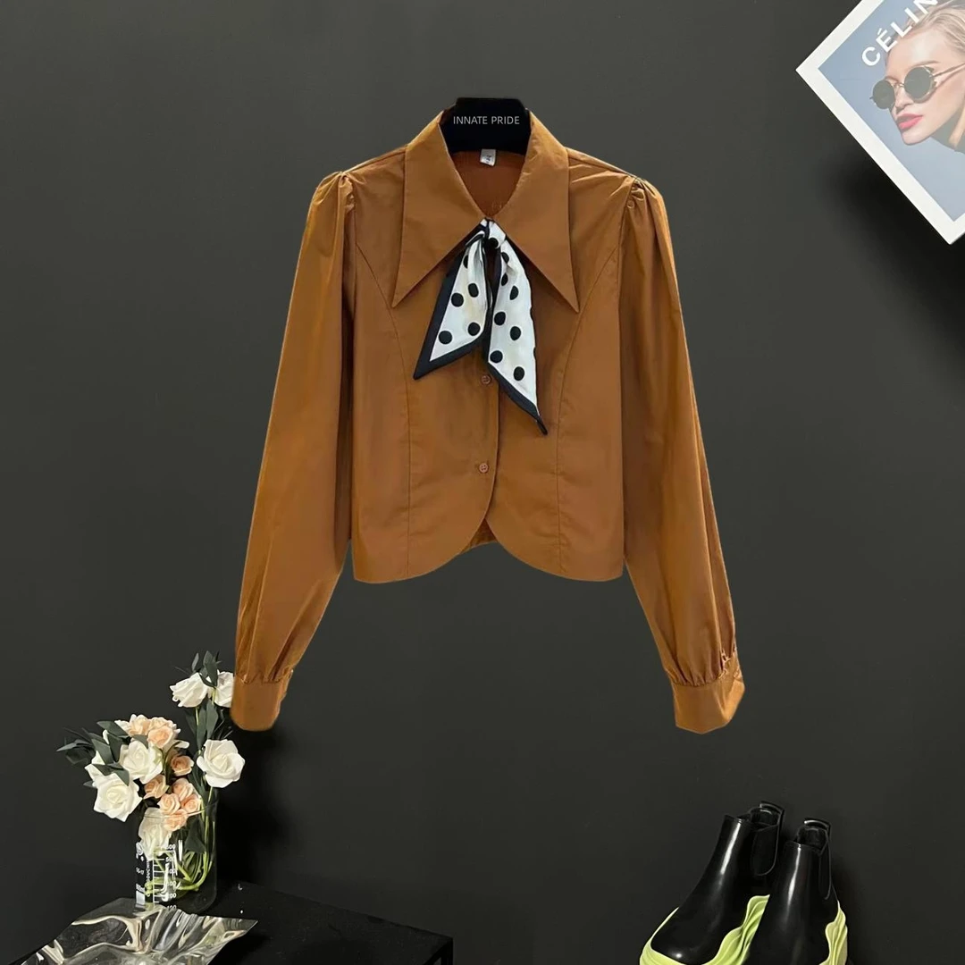 【Innate Pride】秋冬新款时尚气质百搭休闲法式显瘦小众设计感衬衫