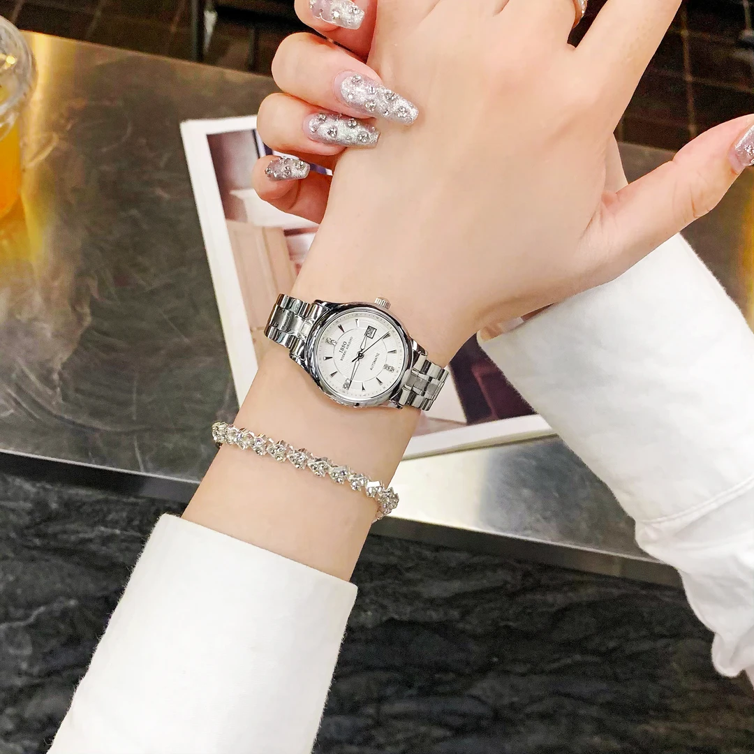 D968L*IBSO全自动机械表*简约*女士轻奢高端气质夜光百搭防水手表