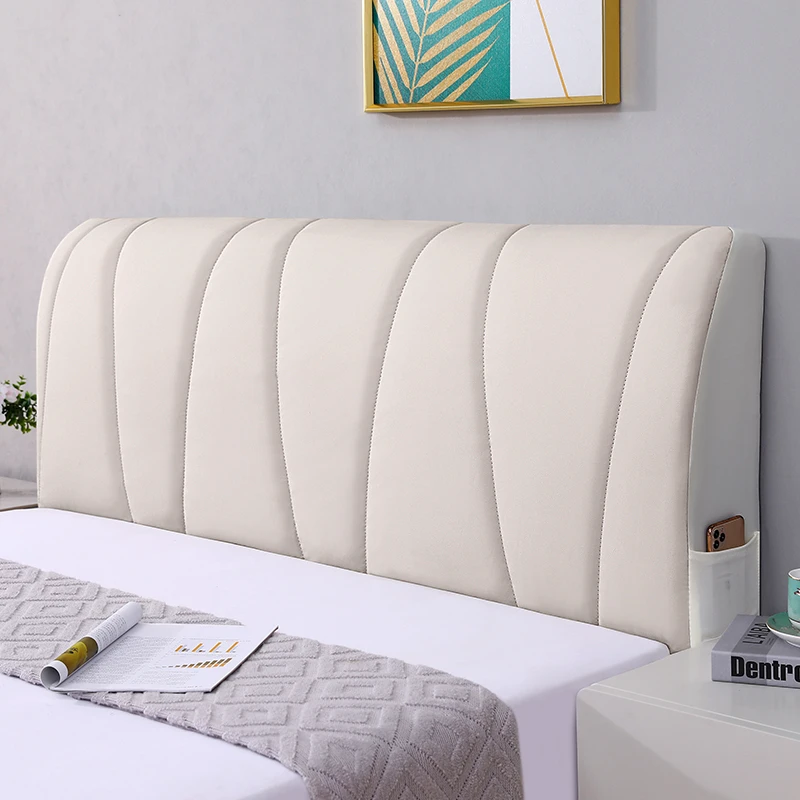 科技布床头罩新款加厚防撞软包木床头通用靠背套防尘免洗可擦高档