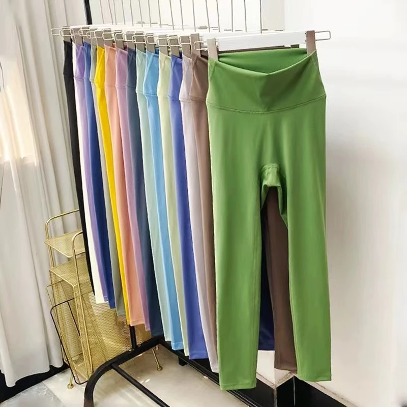 EVS瑜伽裤女夏季薄款外穿高腰提臀普拉提跑步裸感运动健身裤无痕