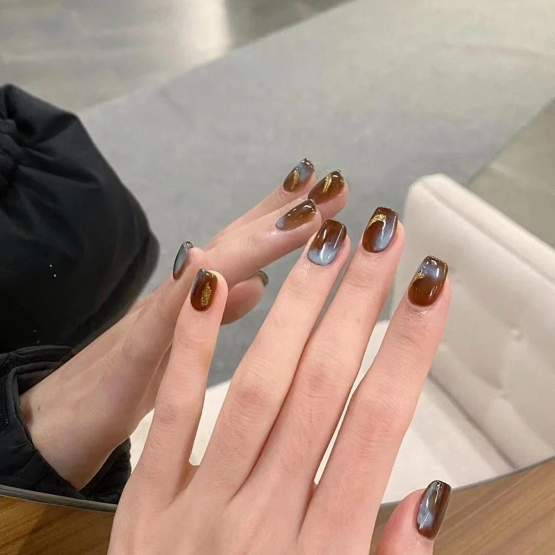 双11新款【酒心巧克力】YUANYUAN轻奢简约百搭纯手工穿戴甲