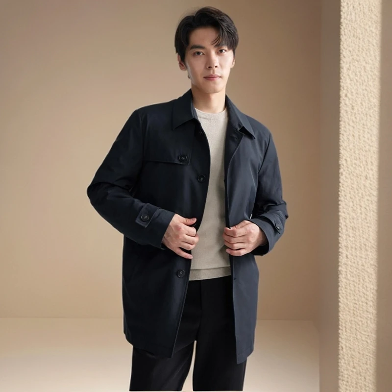 【通勤羽绒服】可拆卸内胆冬季风衣羽绒服短款舒适百搭男外套上衣