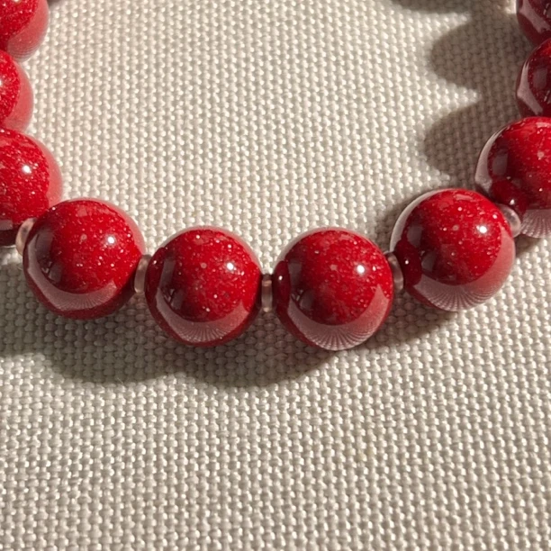 含辰砂工艺品14mm高含量天然保真晶粉砂-礼盒包装