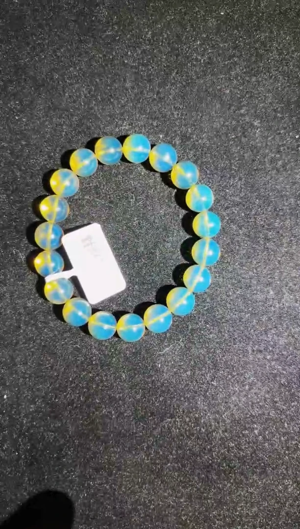 【闪购商品】琥珀裸石未镶嵌10mm天青单圈