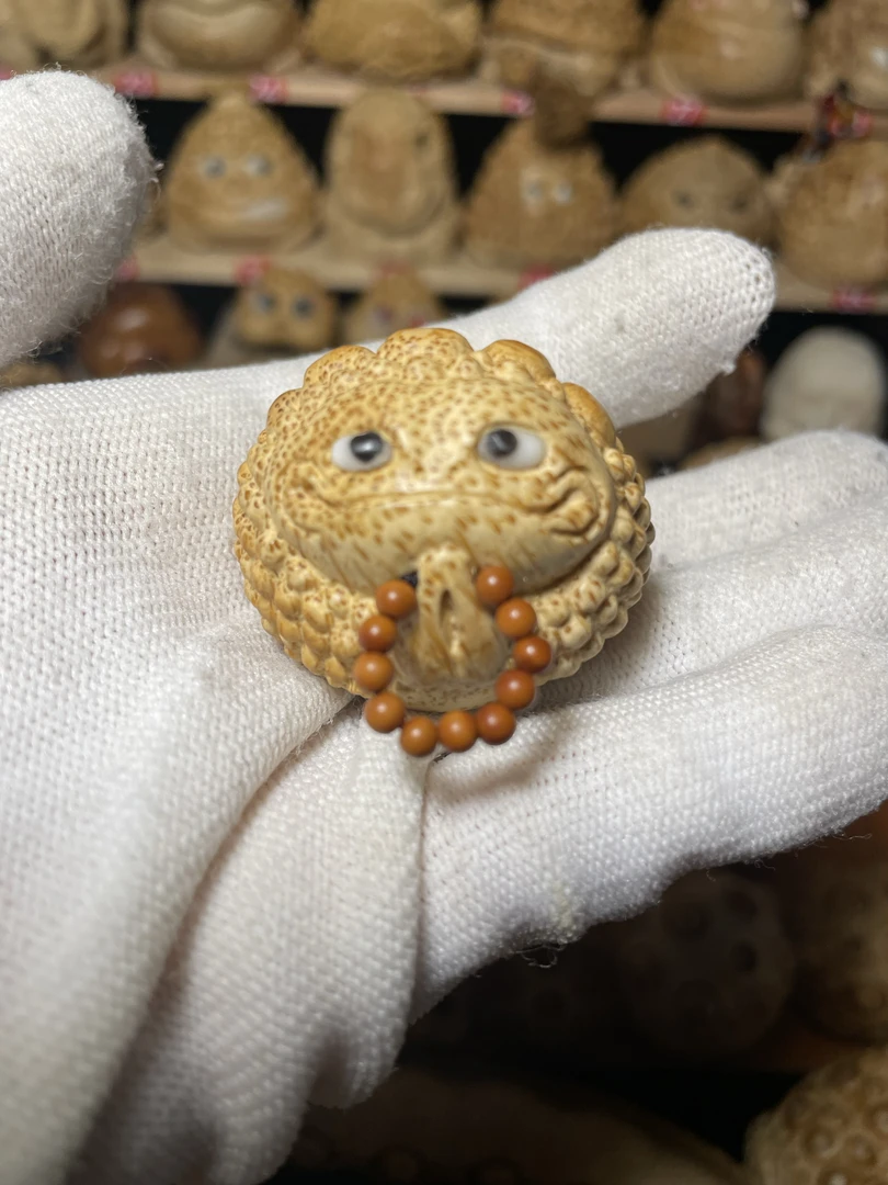 竹根雕可爱合十悟道实物已直播间为准