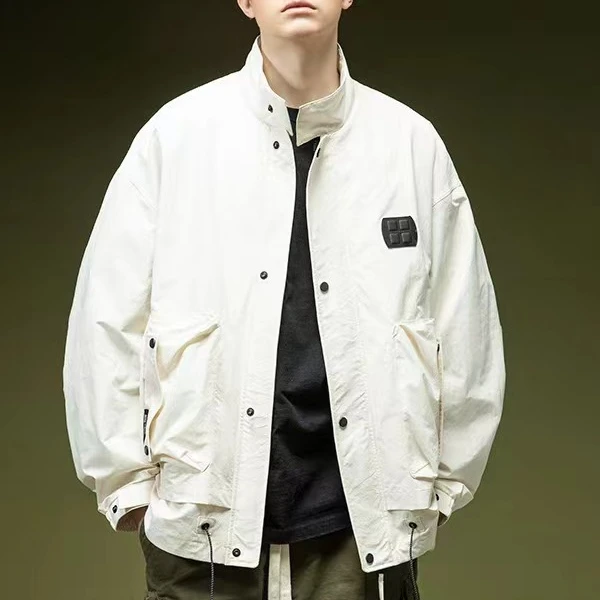 男女春季美式潮牌原创设计工装机能风格立领夹克外套大学生YMC020