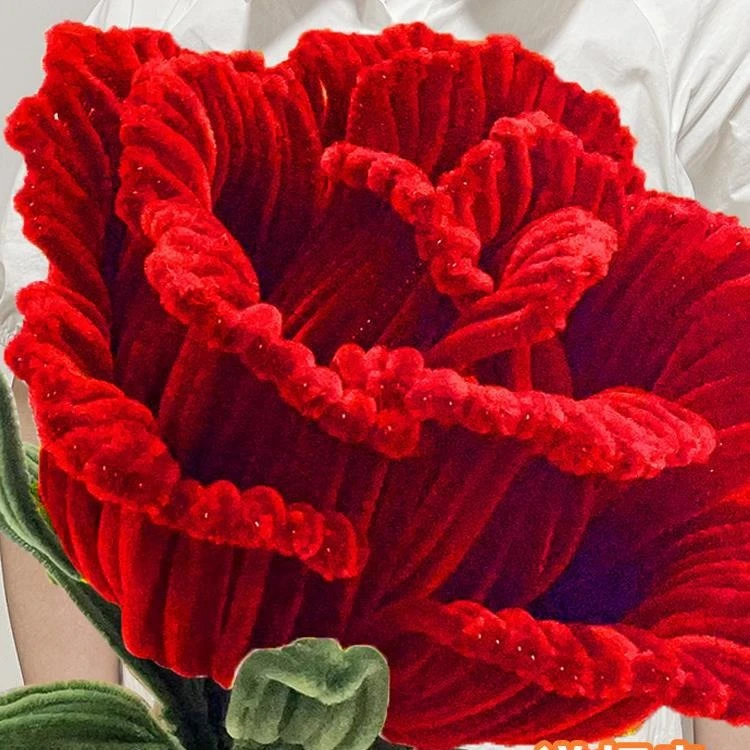 【厂家直销】扭扭棒花束diy玫瑰花材料包毛玫瑰向日葵妞妞棒材料