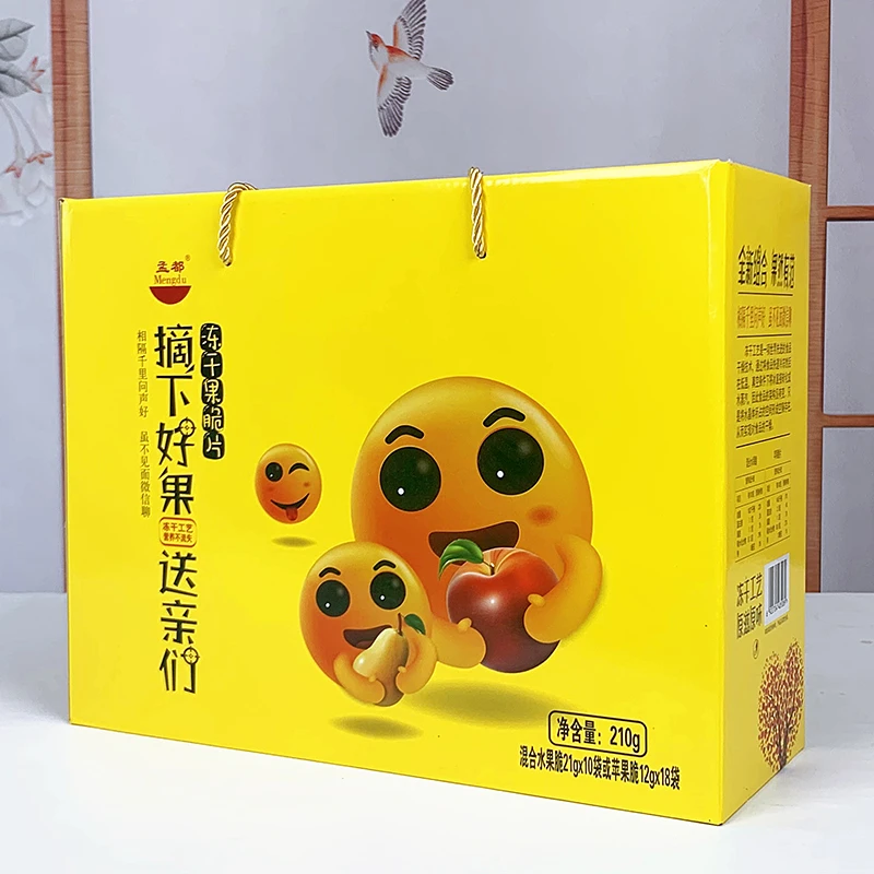 水果脆礼盒装冻干混合脆苹果干酥脆休闲小零食老幼皆宜无添加剂