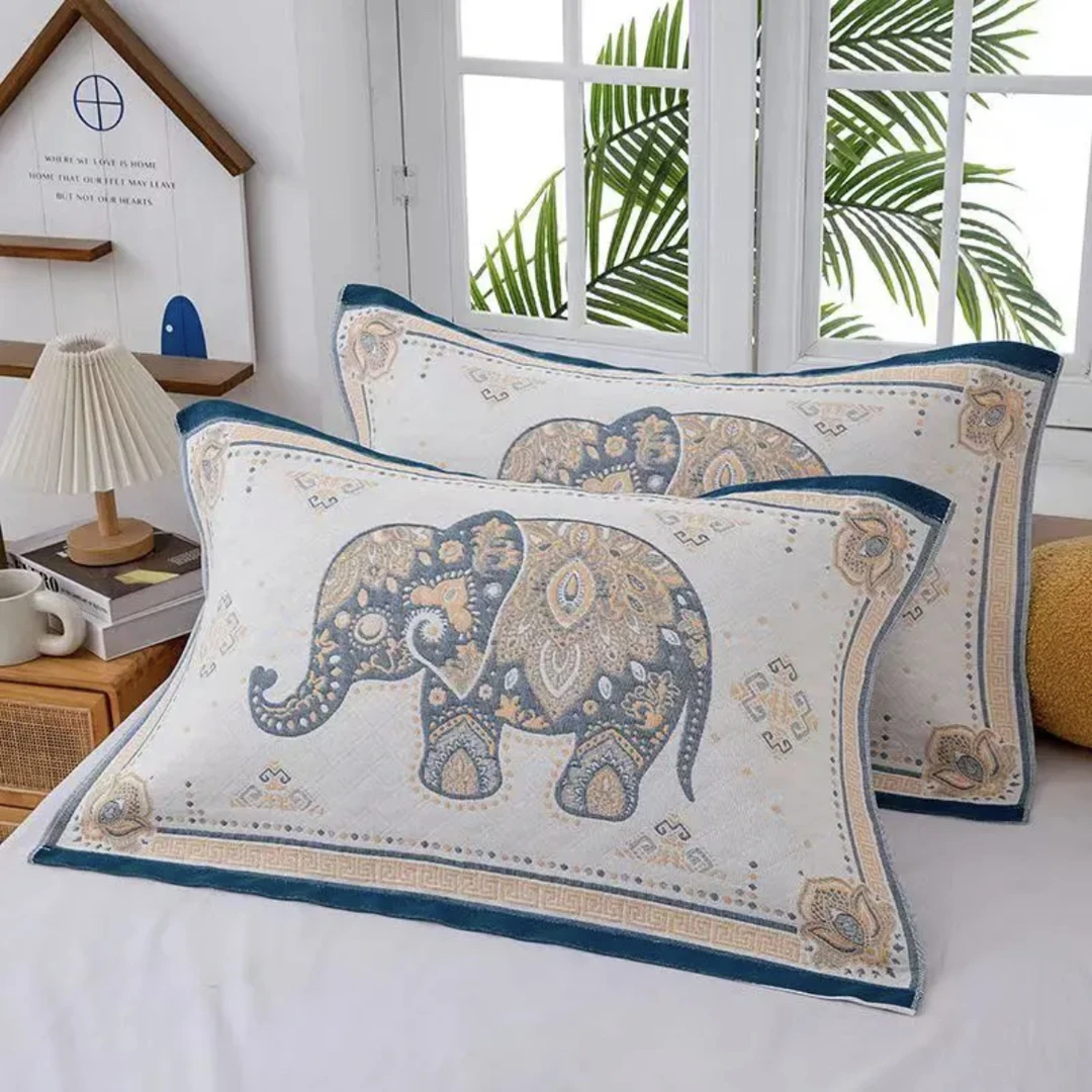 棉枕巾全棉透气成人针织柔软时尚枕巾52CM*78cm（±2厘米）