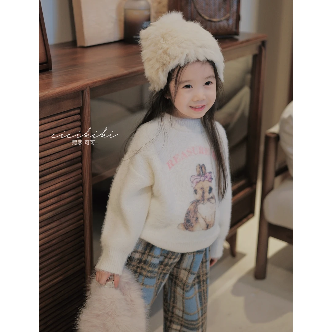 【戴安兔】女童童装百搭优雅洋气针织毛衣 熙熙可可MY2471