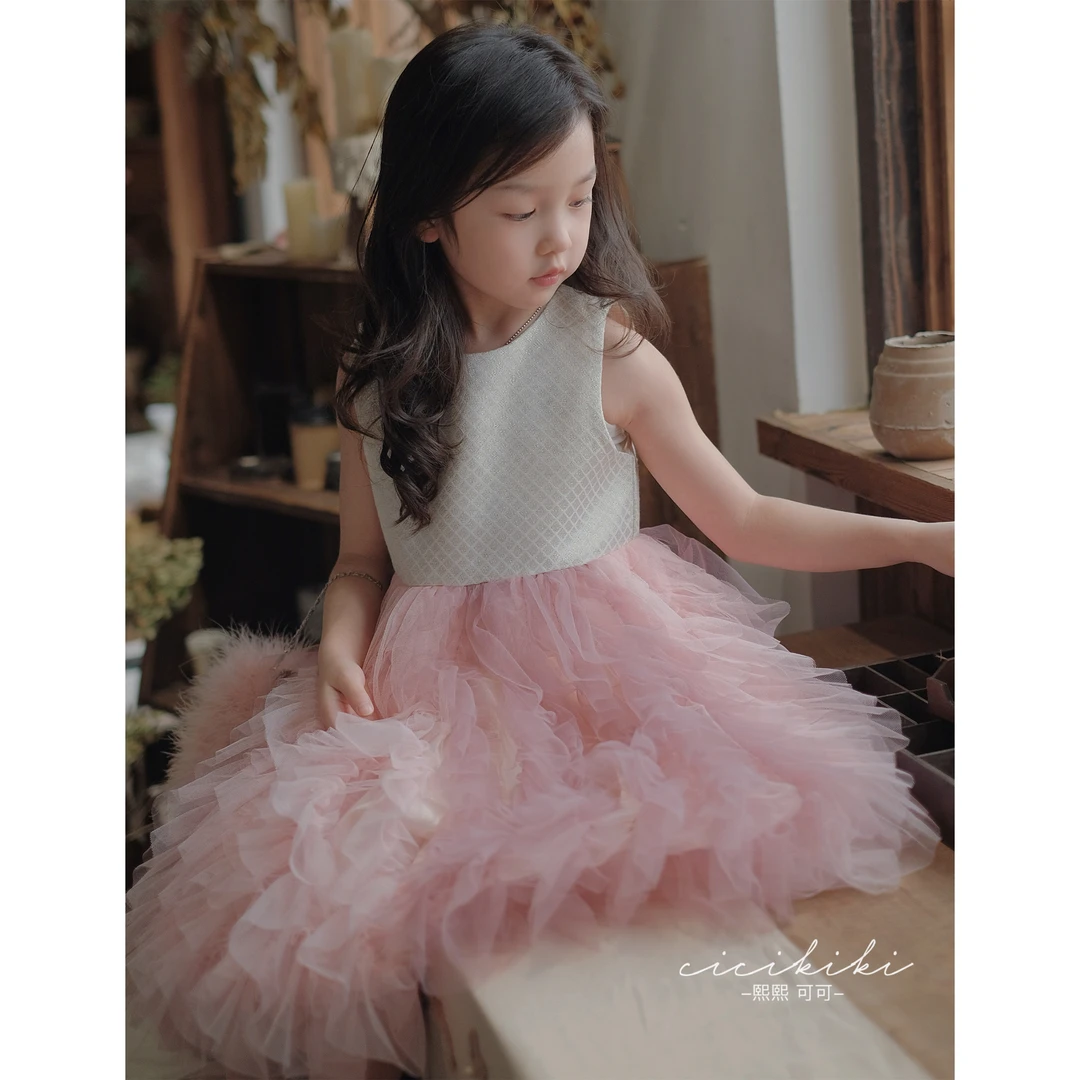 现货【人鱼公主】2024春款洋气质网纱裙纱纱连衣裙熙熙可LYQ2405