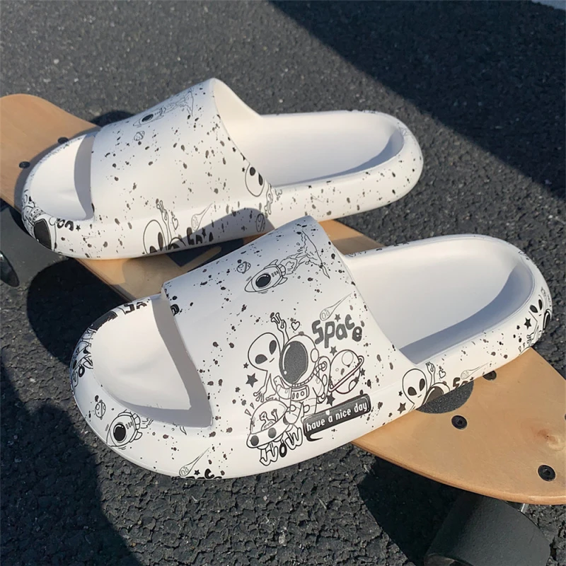 细细条夏日街头风eva防臭软底男士凉拖情侣时尚外穿潮牌防滑拖鞋