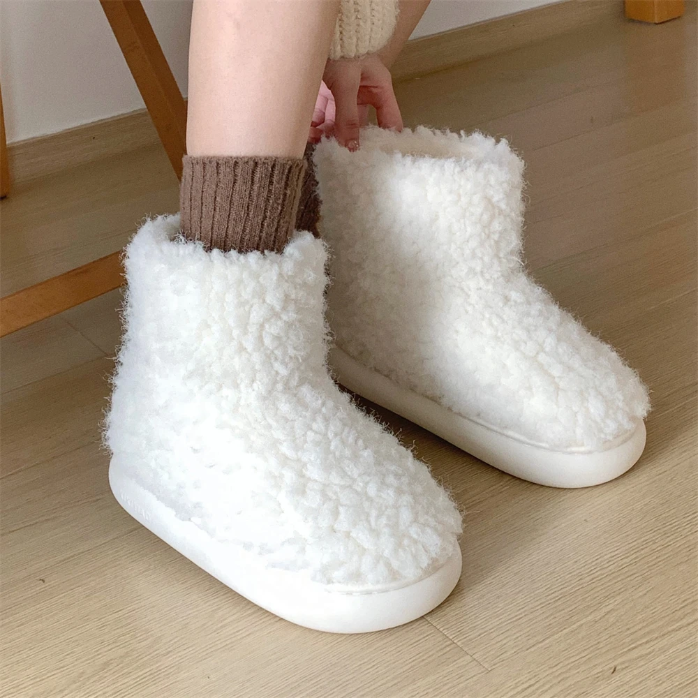 细细条 冬季雪地靴女加绒加厚防滑外穿保暖网红厚底东北大棉鞋
