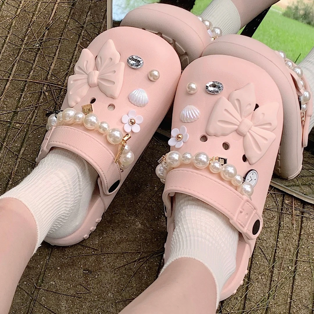 【卓式穿搭】细细条 女夏学生外穿洞洞鞋休闲时尚公主风eva沙滩鞋