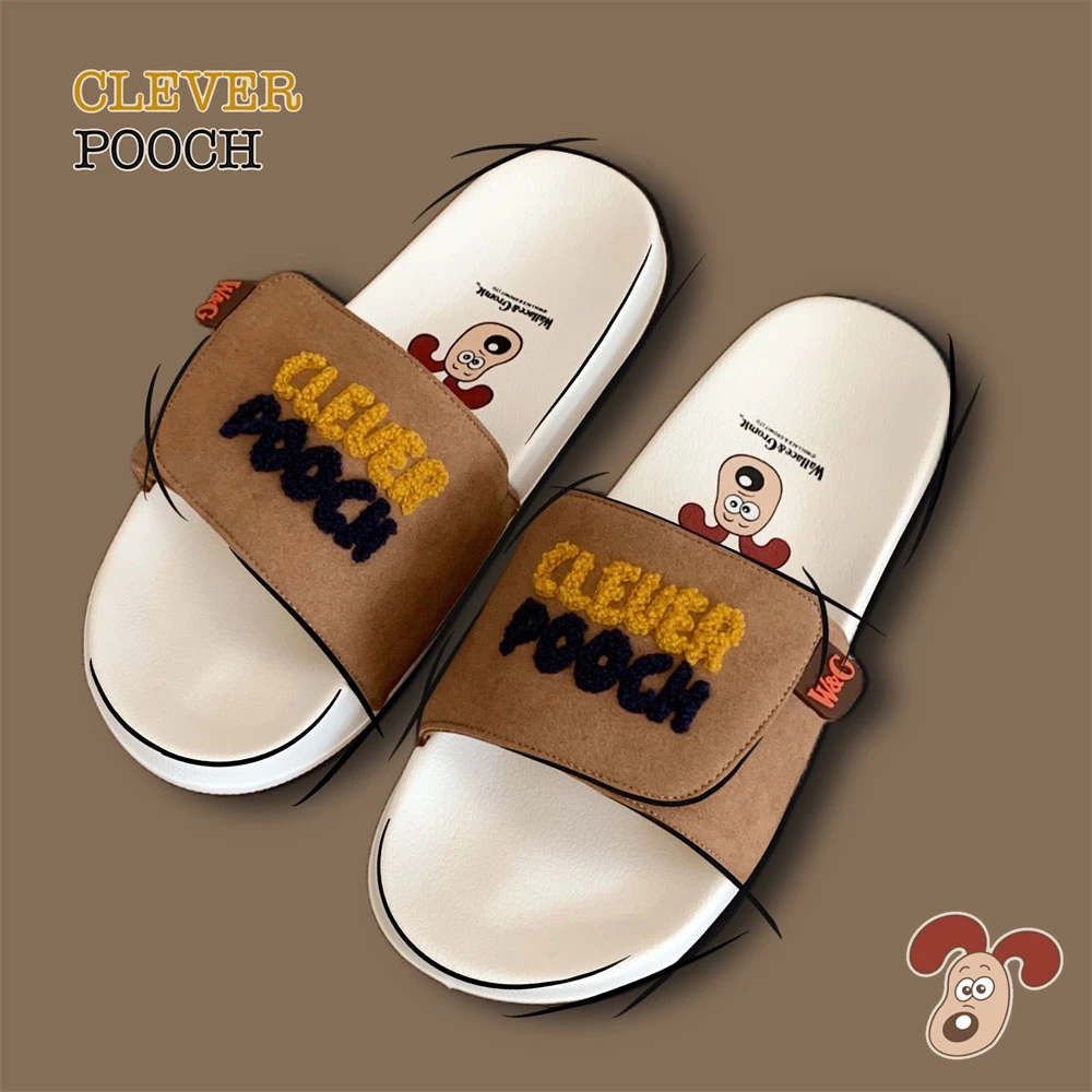 细细条 正版掌门狗情侣一字拖鞋ins潮拼色时尚男女夏季外穿凉拖鞋