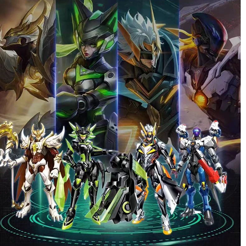 启蒙积木王者荣耀孙尚香吕布末日机甲男孩子拼装玩具生日礼物