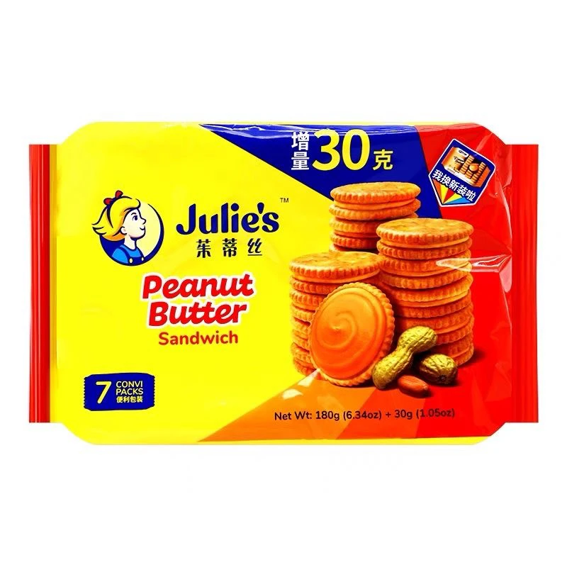 Julie's茱蒂丝210g花生夹心饼干花生酱三明治休闲24年11月到期3包