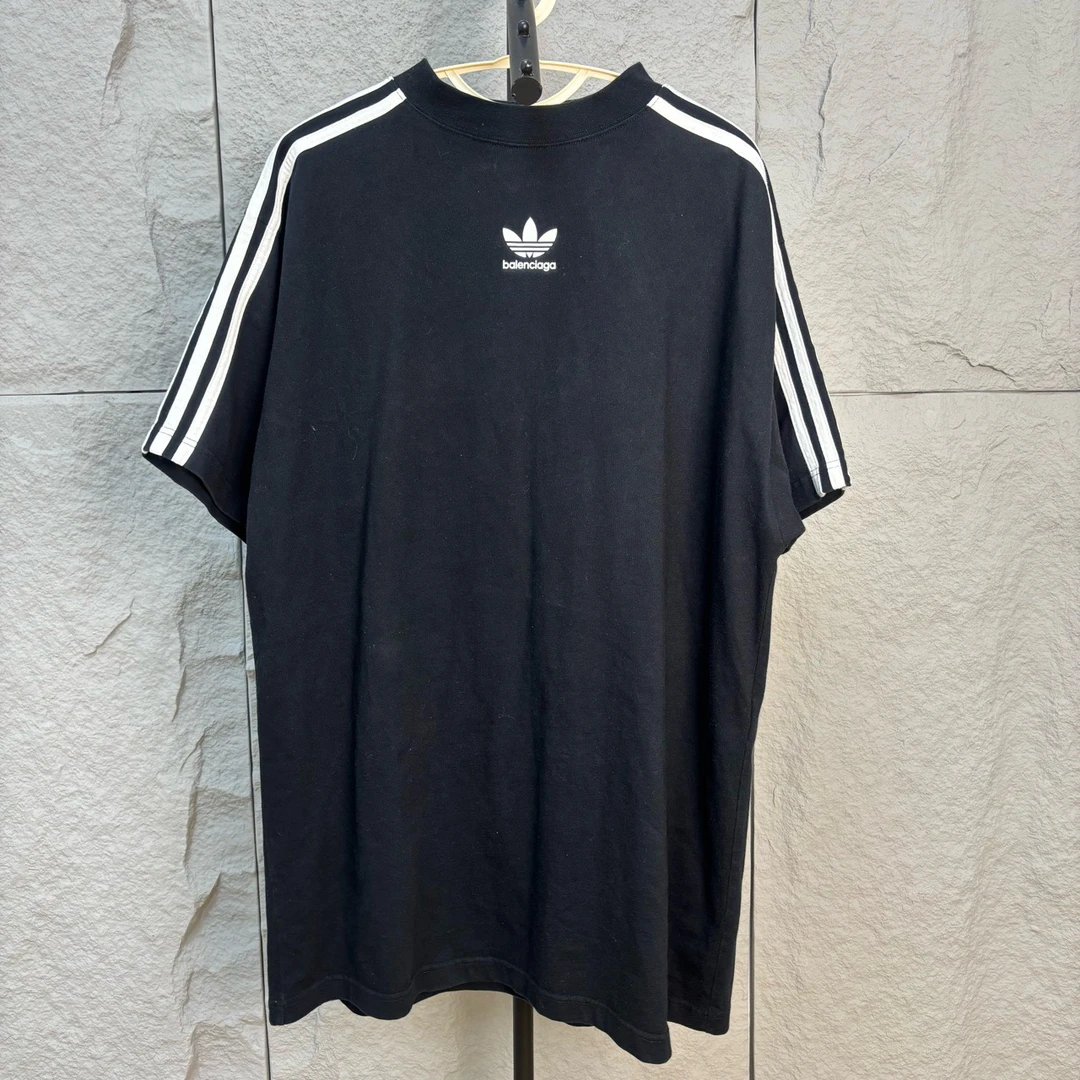 99新 Balenciaga/巴黎世家 Adidas 联名三叶草短袖 1码 ys001724