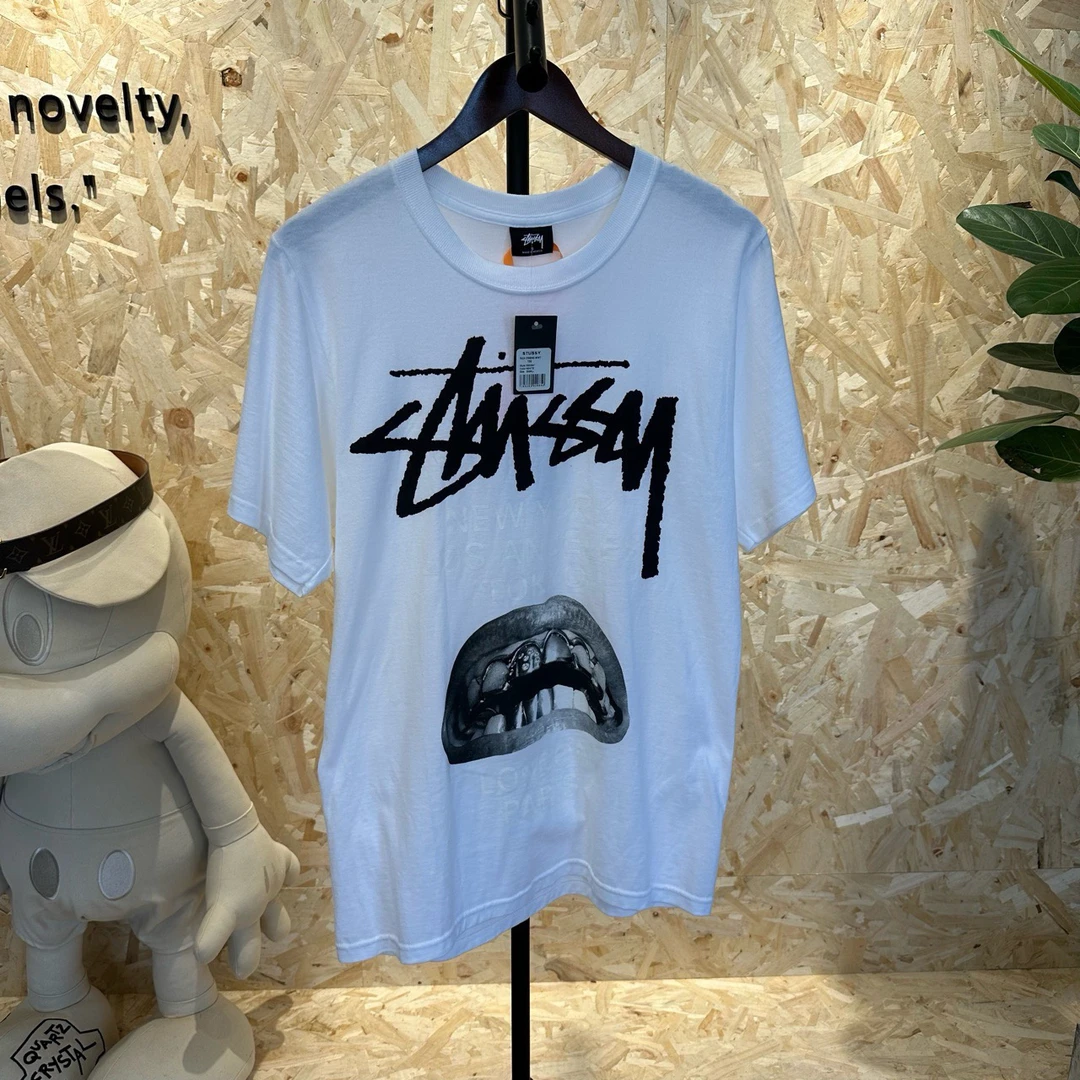 全新未使用 RICKOWENS Stussy联名 艺术图形短袖T恤 M码 CL01473