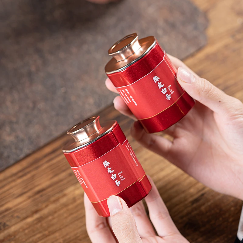 陈皮白茶小茶饼正宗高山老树寿眉福鼎白茶新会陈皮小罐茶便携罐装