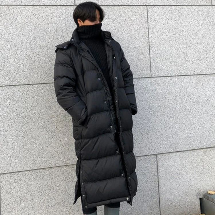 冬季羽绒服男女同款超长过膝情侣大码宽松加厚肥韩版大衣到脚踝