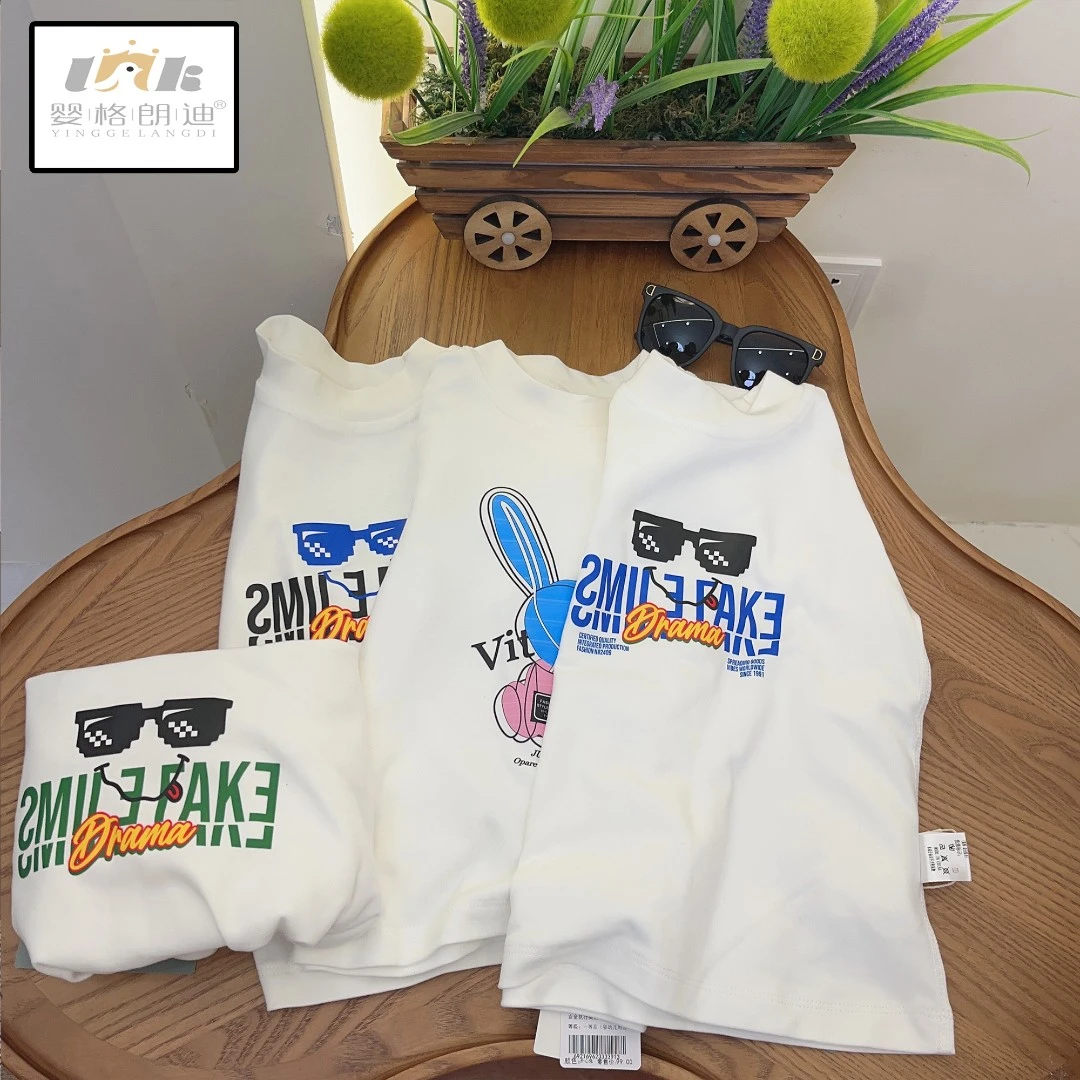 婴格朗迪YG7151纯棉男女童打底衫春秋儿童宝宝长袖T恤上衣