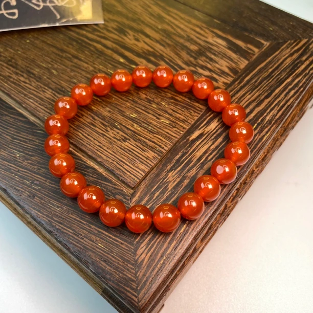 A6-李寻欢珠宝【红玛瑙8mm】红色单圈手串-多样性发一