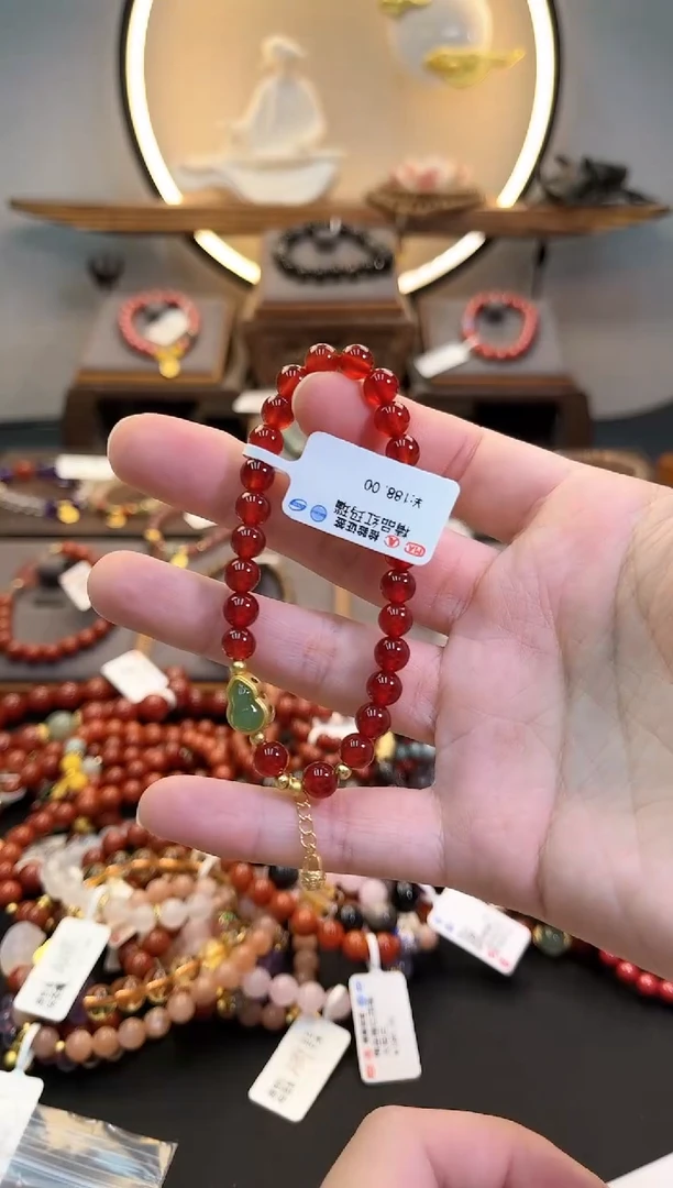 【闪购商品】玛瑙/玉髓手链合金货号 779