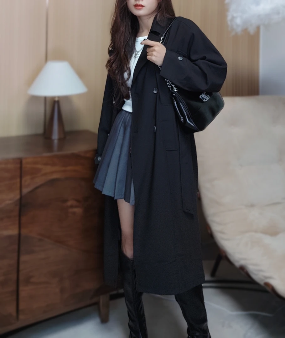 2024新款早秋冬季英伦风今年流行薄款外套 23165