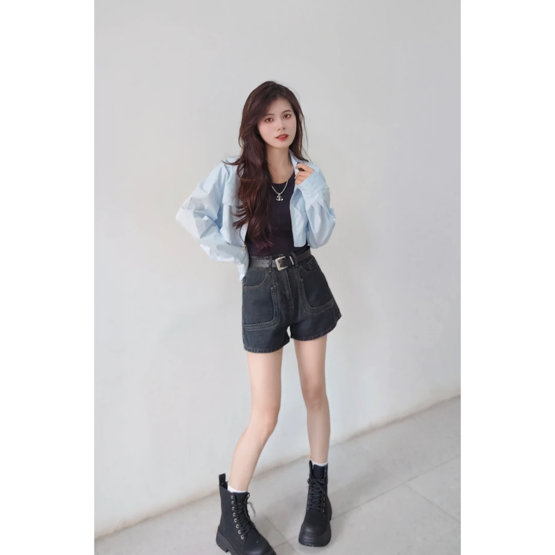 2024秋季通勤气质超短款小衫两件套女 6275
