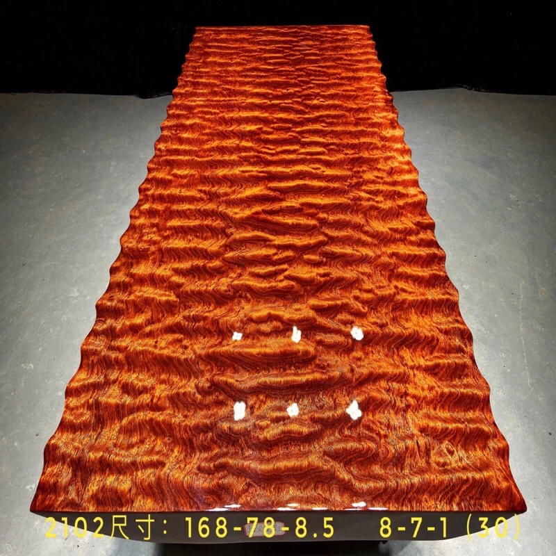 【具豪严选】168*78*8.5送一对工字架 巴花实木大板茶桌组装