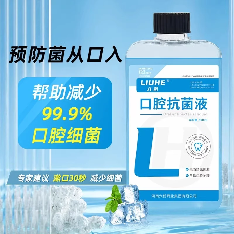 六鹤 漱口水大瓶清新口气 清凉洁净口腔便携式口腔护理清洁漱口水