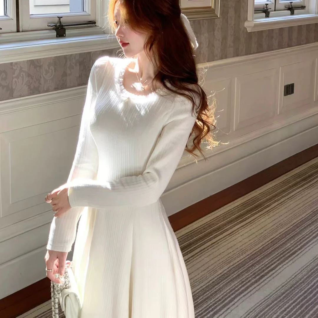 投稿芭蕾风秋冬连衣裙