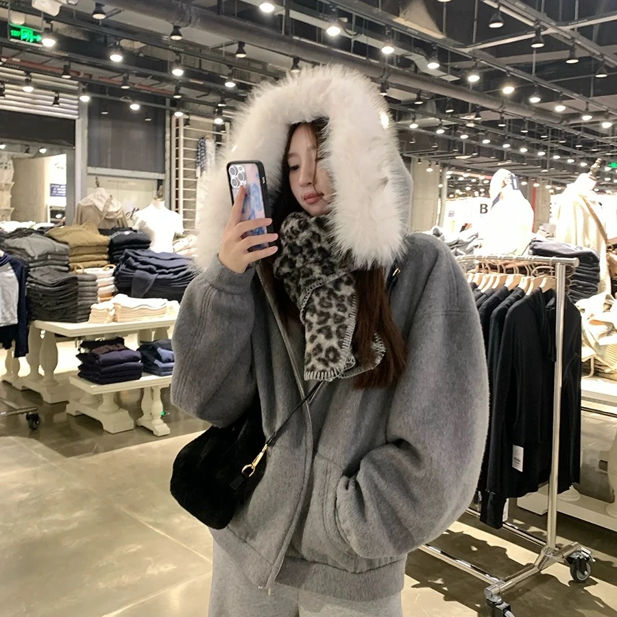 重工超高克重呢子卫衣外套